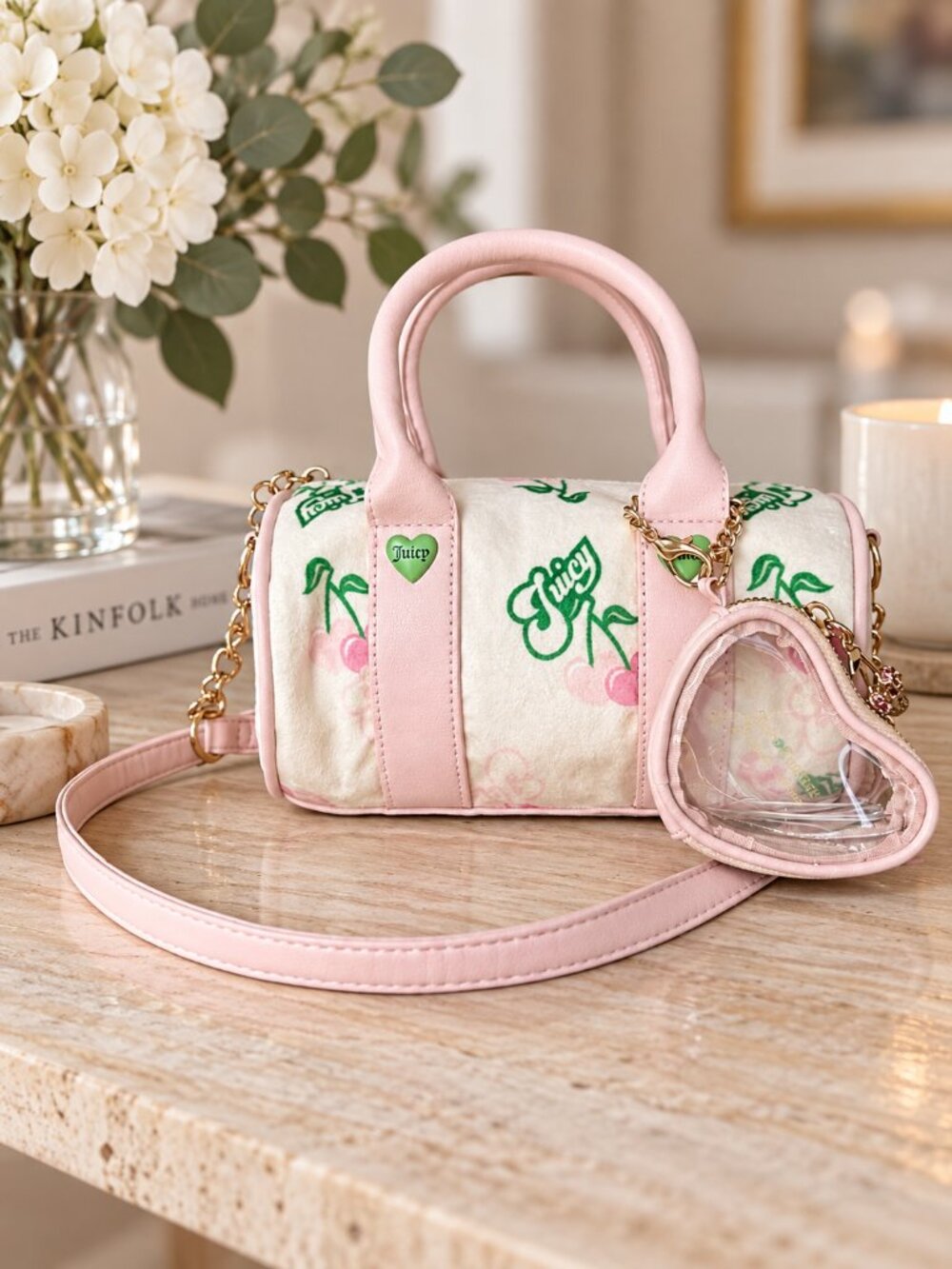 Juicy Couture Cherry Mini Barrel Bag